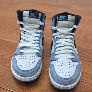 Nike Air High-Top Sneakers in Light Blue and White